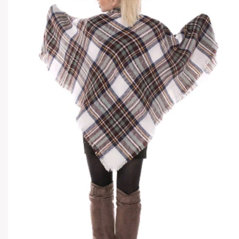NEW Oversized Tartan Plaid Scarf - Picture 6 of 10